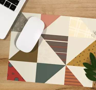 Színes geometrikus háromszögek egérpad minták - TenStickers