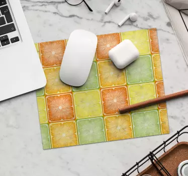 Színes gyümölcs négyzetek egérpad minták - TenStickers