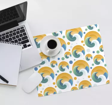 Színes hullám minták - mouse pad minták - TenStickers