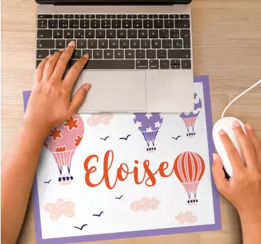 Színes léggömbök egérpad névvel - TenStickers