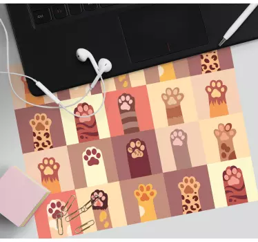 Színes mancsnyomok mouse pad minták - TenStickers