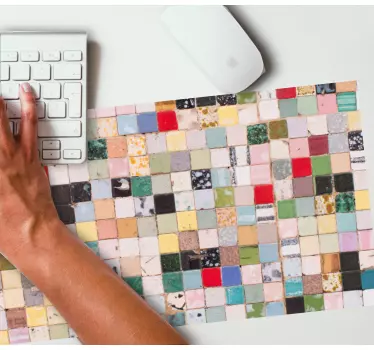 Színes négyzet mozaik egérpad minták - TenStickers