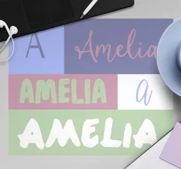 Színes nével rendelkező egérpad - TenStickers