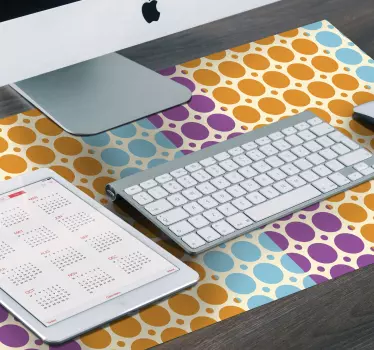 Színes pöttyös elrendezés egérpad minták - TenStickers