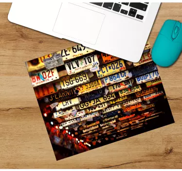 Színes rendszámtáblák mouse pad eredeti - TenStickers