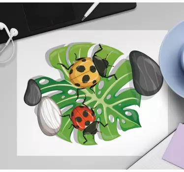 Színes rovarok elrendezése mouse pad eredeti - TenStickers