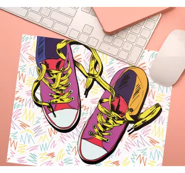 Színes sportcipő illusztráció - mouse pad eredeti - TenStickers