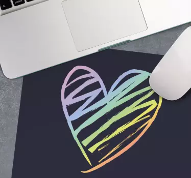 Színes szív alakú mouse pad eredeti - TenStickers