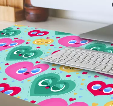 Színes szív motívum mouse pad minták - TenStickers