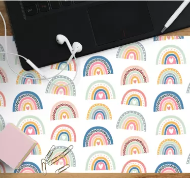 Színes szivárványívek mouse pad minták - TenStickers