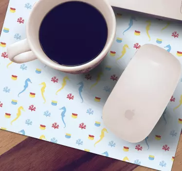 Színes tengeri ló minta egérpad minták - TenStickers