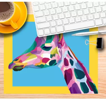 Színes zsiráf profil eredeti egérpad - TenStickers