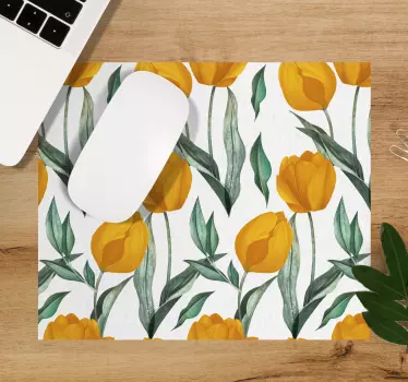 Sziromsárga tulipánok egérpad minták - TenStickers