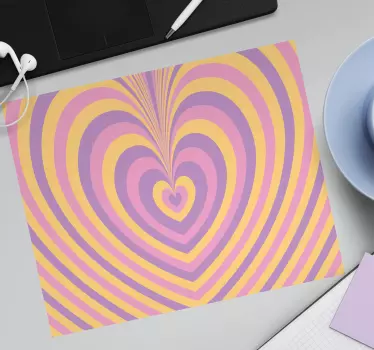 Szívformájú csíkos egérpad minták - TenStickers