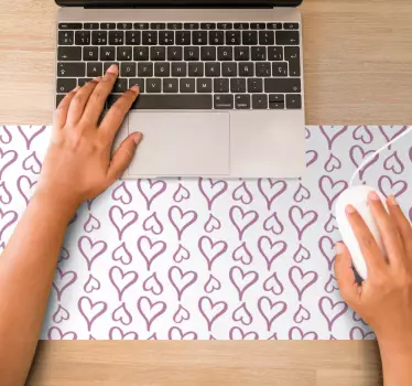 Szívmintás textúrájú egérpad minták - TenStickers