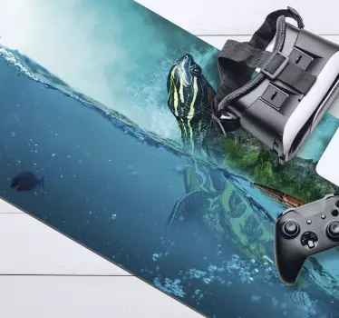 Tengeri teknős alattomos jelenet - mouse pad eredeti - TenStickers