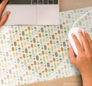 Természet ihlette levélminta egérpad minták - TenStickers