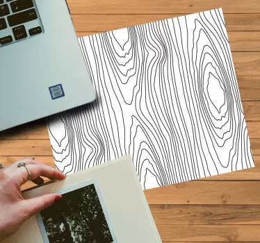 Természetes faerezet mouse pad minták - TenStickers