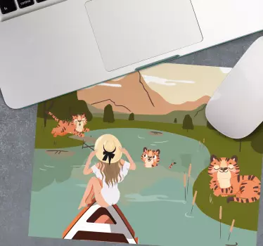 Természetet Élvező nő - eredeti egérpad - TenStickers