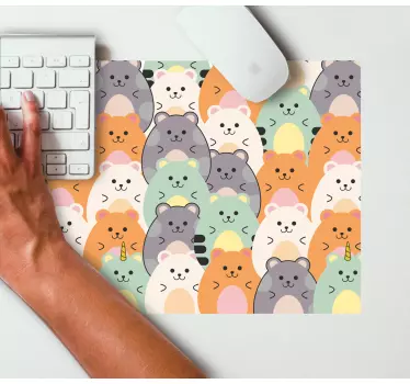 Többszínű hörcsögök eredeti egérpadot esznek - TenStickers