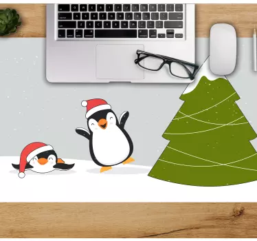 Ünnepi pingvinek Ünnepe egérpad karácsony - TenStickers