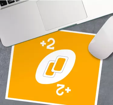 Uno kártyák plusz kettő sárga eredeti egérpadban - TenStickers