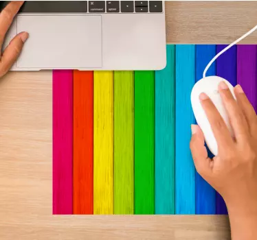 Valósághű szivárvány fa háttér egérpad - TenStickers
