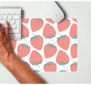 Varrat nélküli eper mintás pasztell eredeti egérpad - TenStickers