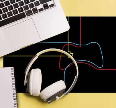 Vékony vonalak párna grafikus játék vinil egérpad - TenStickers
