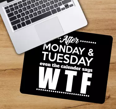 Vicces szójáték wtf egérpad idézetekkel - TenStickers