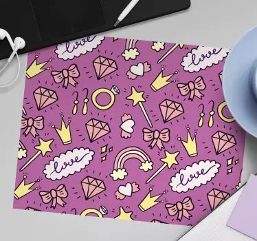 Vidám fantázia szimbólumok egérpad minták - TenStickers