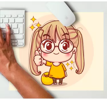 Vidám rajzfilmfigura egérpad anime - TenStickers