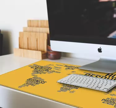 Világtérkép-társaságok világtérkép vinil egérpad - TenStickers