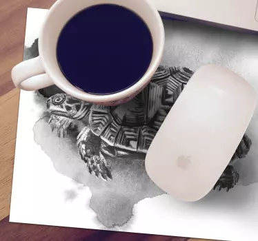 Vintage teknős kép egér szőnyeg - TenStickers
