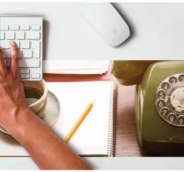 Vintage telefon elrendezés eredeti egérpad - TenStickers