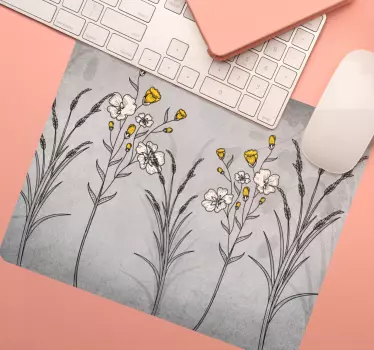 Virágmintás akcentus - eredeti egérpad - TenStickers