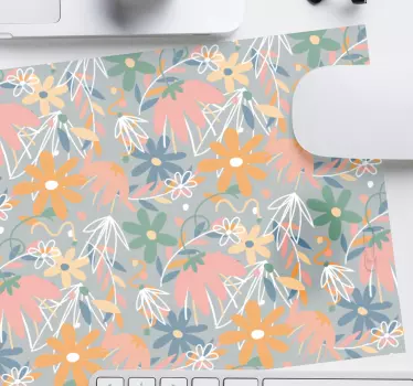 Virágos botanikai mintás egérpad minták - TenStickers