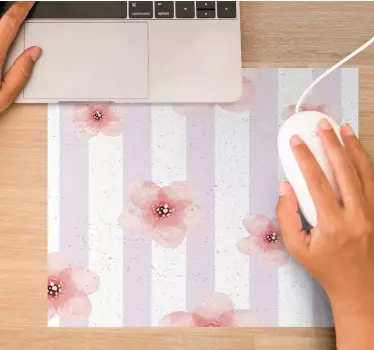 Virágos csíkos motívum mouse pad minták - TenStickers