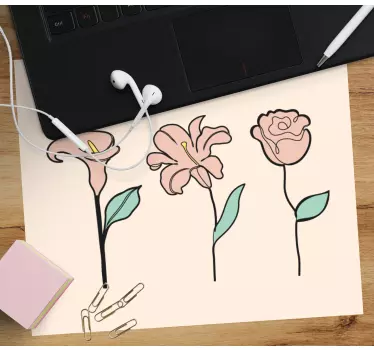 Virágos elegancia háromos mouse pad eredeti - TenStickers