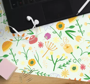 Virágos embléma kompozíció egérpad minták - TenStickers