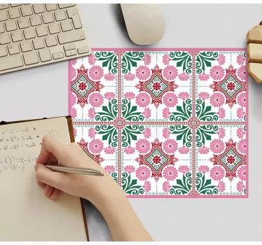 Virágos geometrikus motívum mouse pad minták - TenStickers