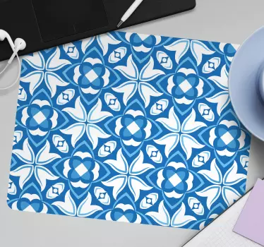 Virágos kék mintás egérpad minták - TenStickers