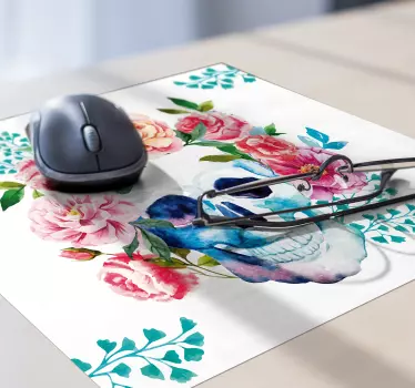 Virágos koponya mintás mouse pad eredeti - TenStickers