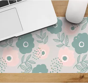 Virágos levél kompozíció egérpad minták - TenStickers