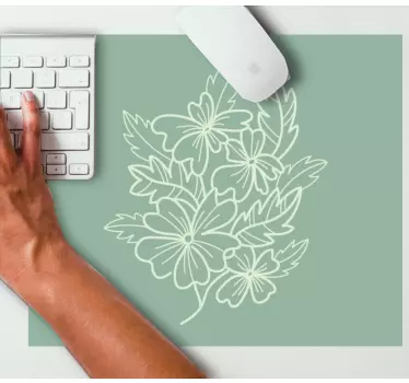Virágos levél szimbólum egérpad minták - TenStickers