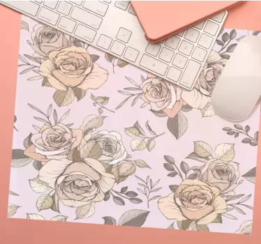 Virágos pasztell kompozíció - egérpad minták - TenStickers