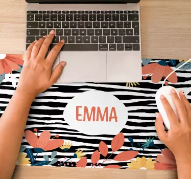 Virágos személyre szabott egérpad - TenStickers