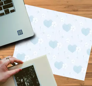 Virágos szív minta egérpad minták - TenStickers