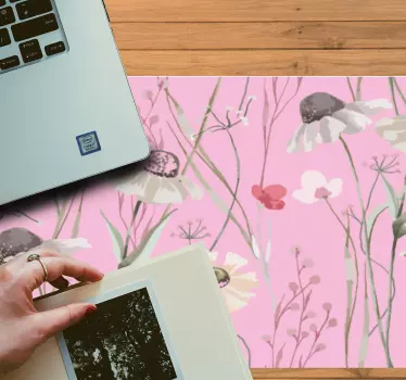 Virágzó rózsaszín háttér egérpad minták - TenStickers