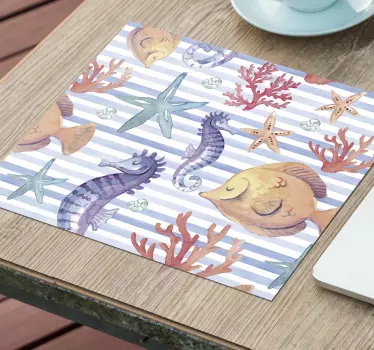 Víz alatti lények minta mouse pad eredeti - TenStickers